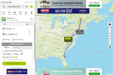mapquest driving directions free print option